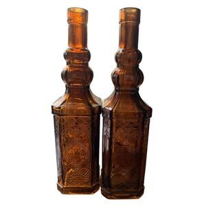 Vintage-Style Bottle Pair 11.5" x 3"